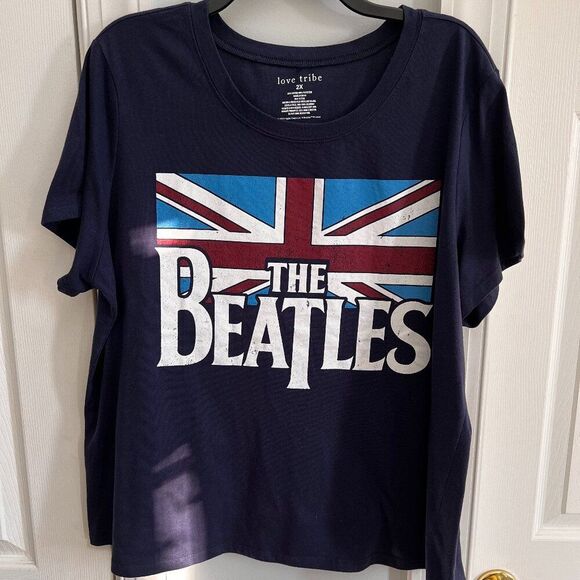 Love Tribe The Beatles graphic women's shirt size 2X - Picture 1 of 6